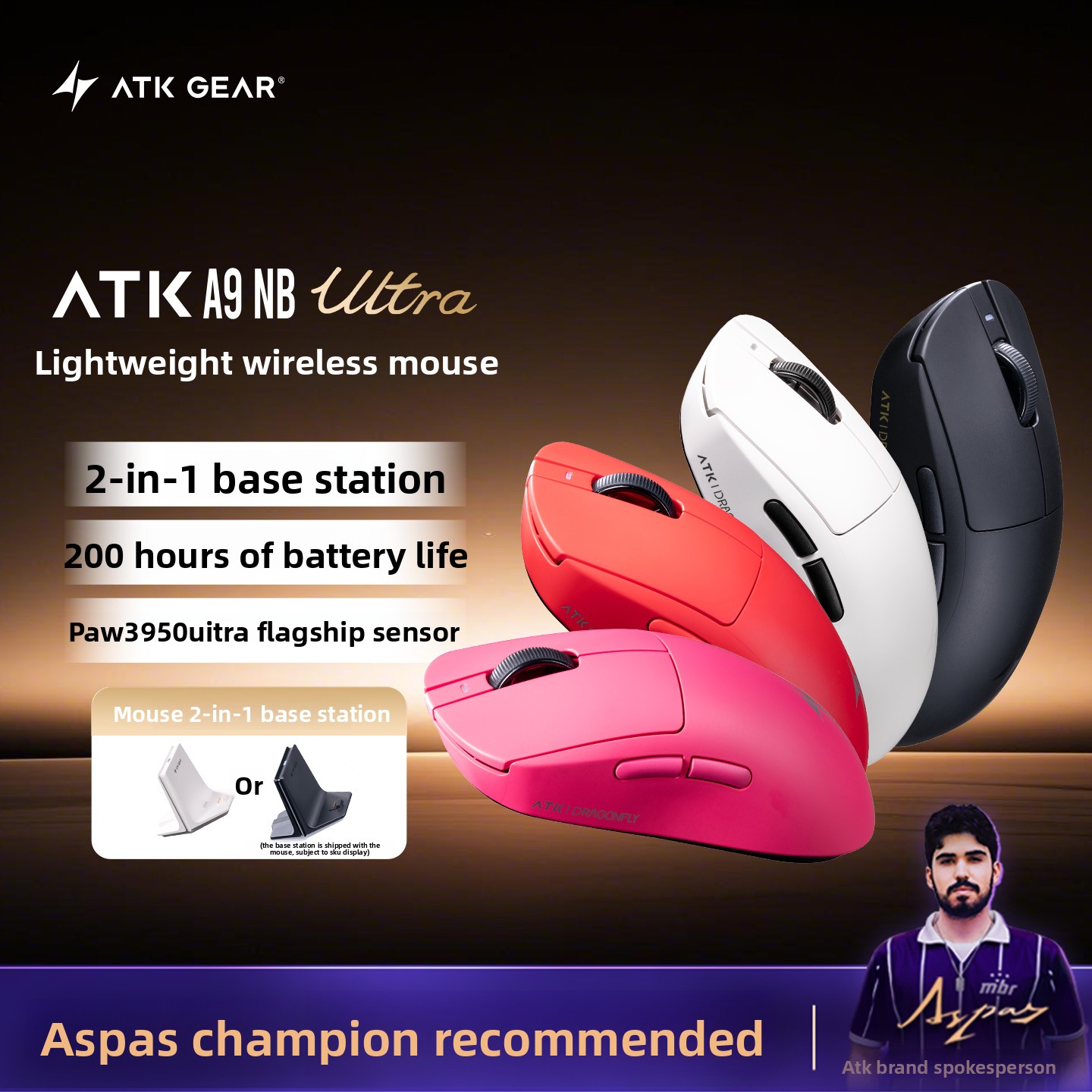 ATK A9 NB Ultra Lightweight Wi - Esports Gaming Station 评论和价格