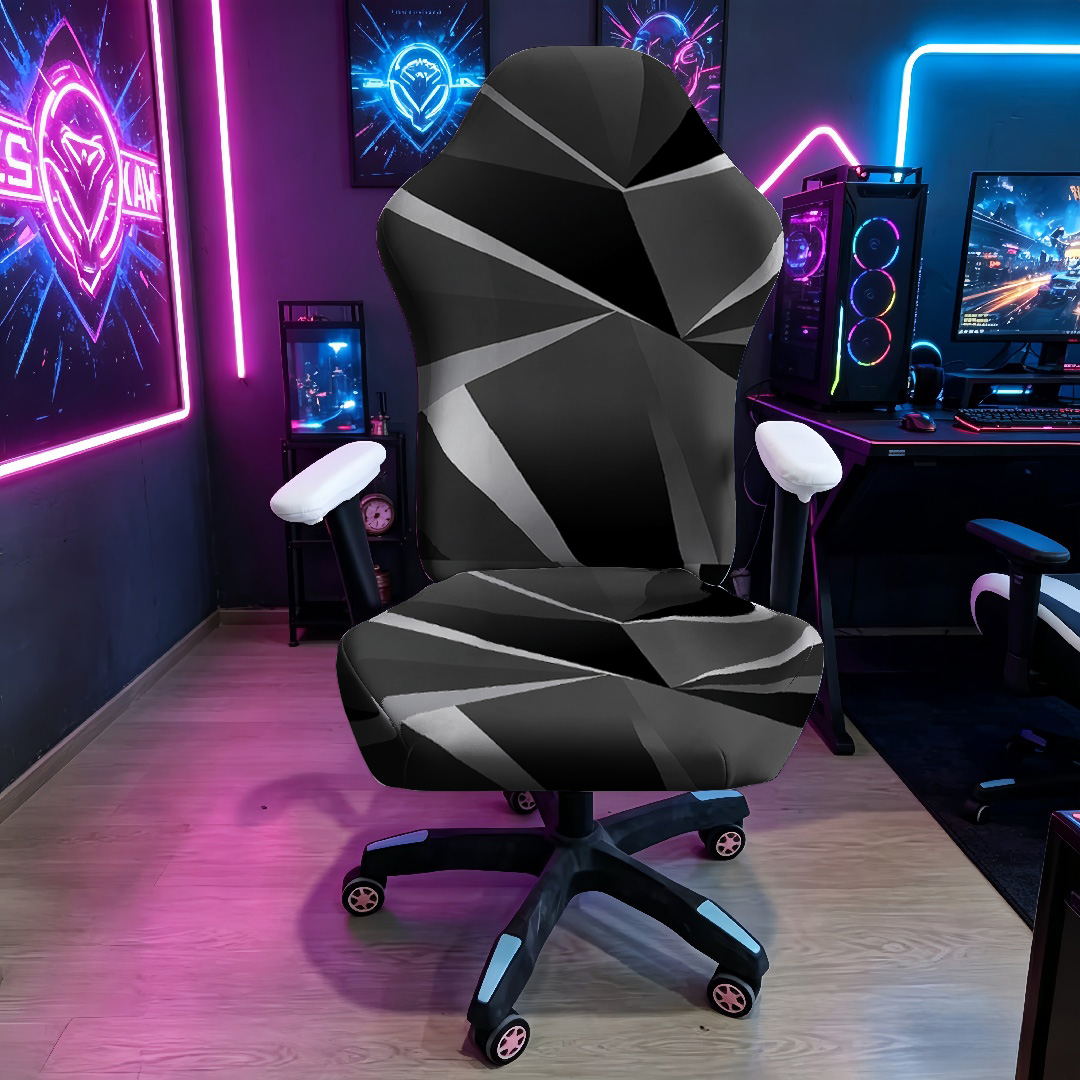 Black Grey Geometric Gaming Ch - Esports Gaming Chair 评论和价格