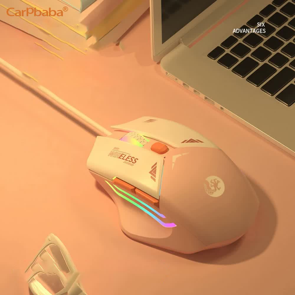 USB Wired Gaming Mouse Pink Co - Esports Gaming Maus 评论和价格