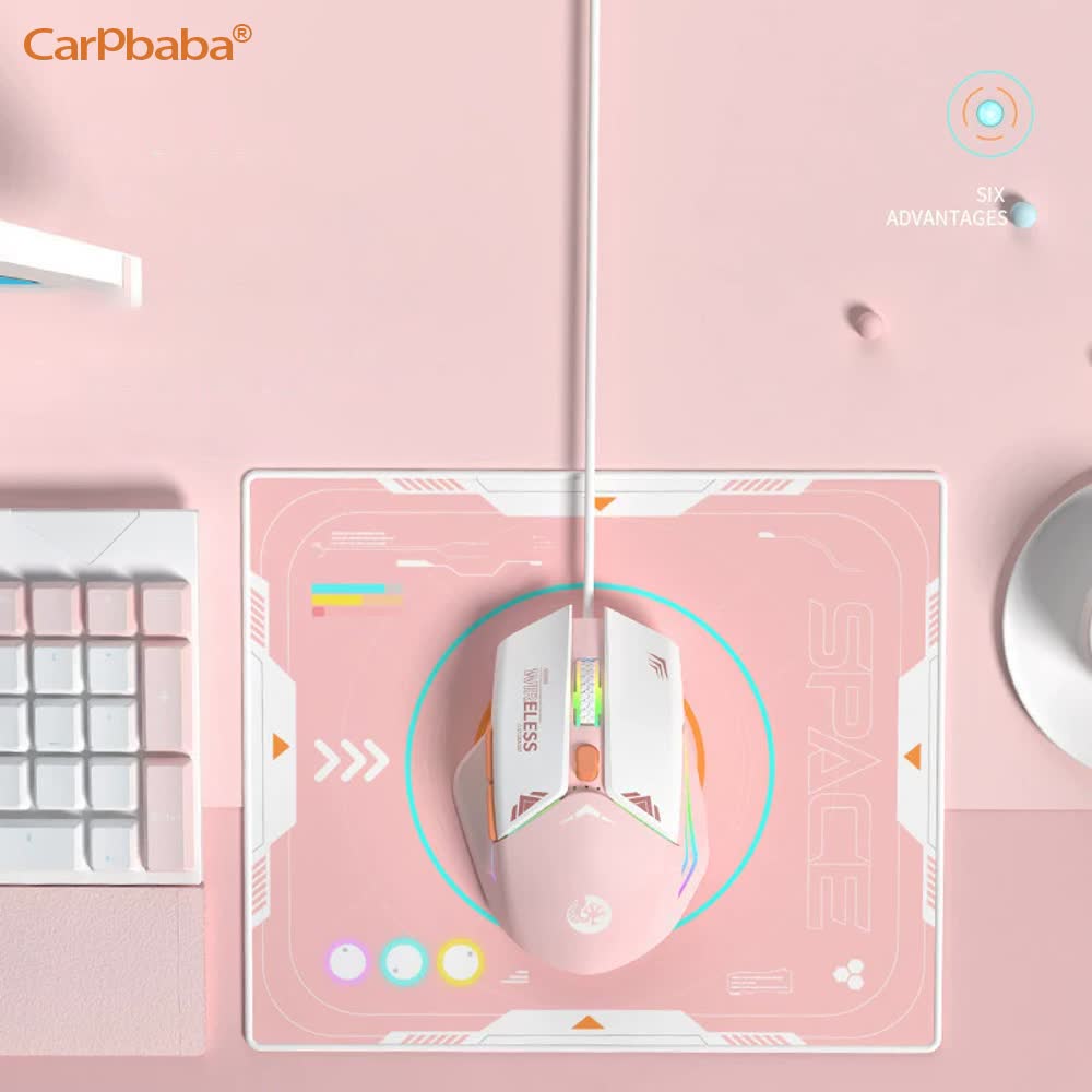 USB Wired Gaming Mouse Pink Co - Esports Gaming Maus 评论和价格