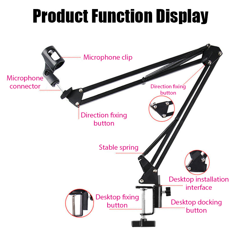 Professional Flexible Desktop  - Microphone Arm Boom 评论和价格