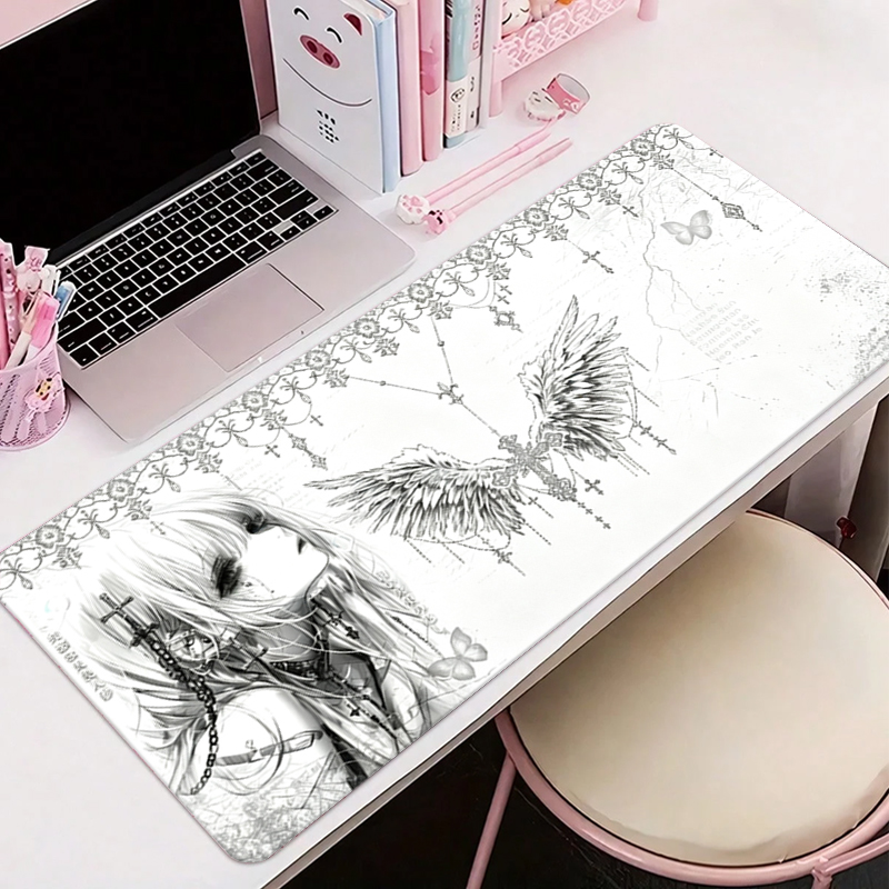 Leather Mousepad Black White A - Mouse Gaming Esports 评论和价格